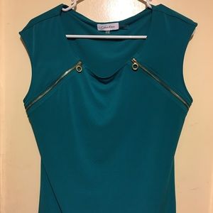 Calvin Klein’s Turquoise blouse